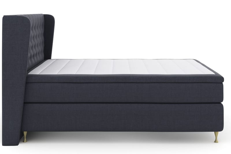 Komplett Sängpaket Choice No 4 180x200 Fast/Medium - Blå|Guld - Kontinentalsäng - Dubbelsäng - Komplett sängpaket