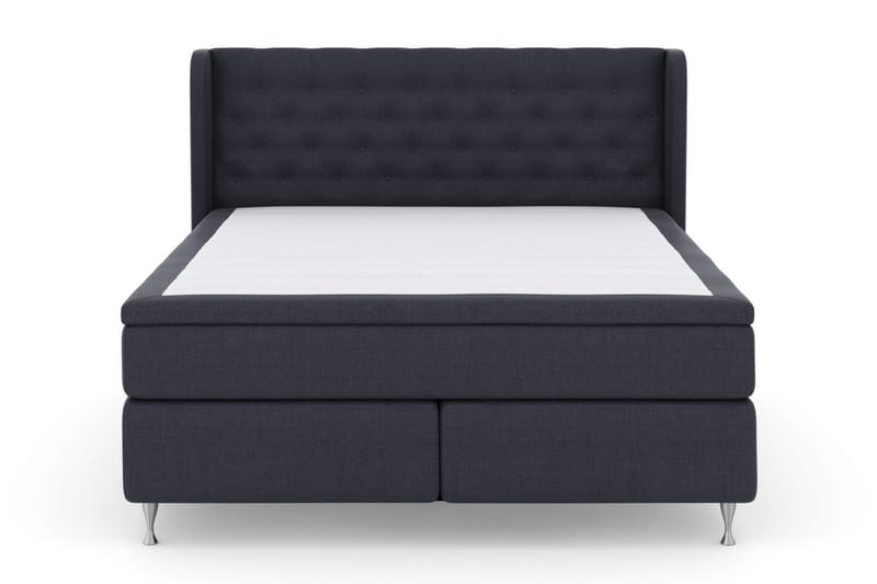 Komplett Sängpaket Choice No 4 180x200 Fast/Medium - Blå|Silver - Kontinentalsäng - Dubbelsäng - Komplett sängpaket