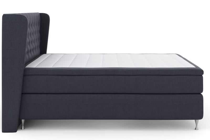 Komplett Sängpaket Choice No 4 180x200 Fast/Medium - Blå|Silver - Kontinentalsäng - Dubbelsäng - Komplett sängpaket