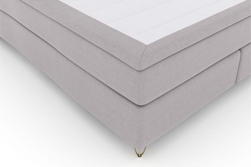Komplett Sängpaket Choice No 4 180x200 Medium - Ljusgrå|Metall V-form - Kontinentalsäng - Dubbelsäng - Komplett sängpaket