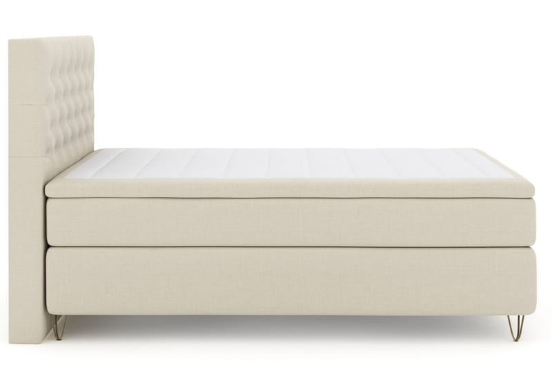 Komplett Sängpaket Choice No 5 160x200 Medium Watergel - Beige|Metall V-form - Kontinentalsäng - Dubbelsäng - Komplett sängpaket