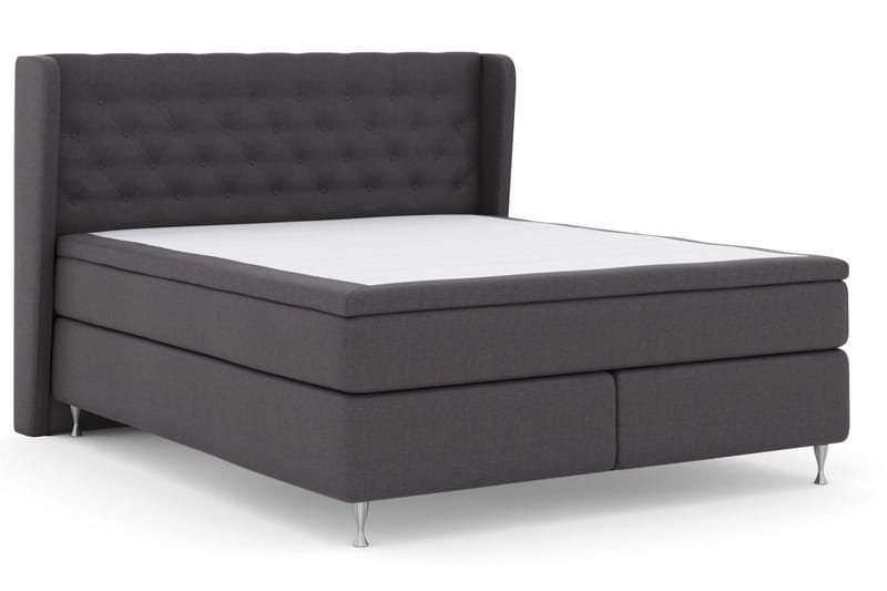 Komplett Sängpaket Choice No 5 160x200 Medium Watergel - Mörkgrå|Silver - Komplett sängpaket - Kontinentalsäng - Dubbelsäng