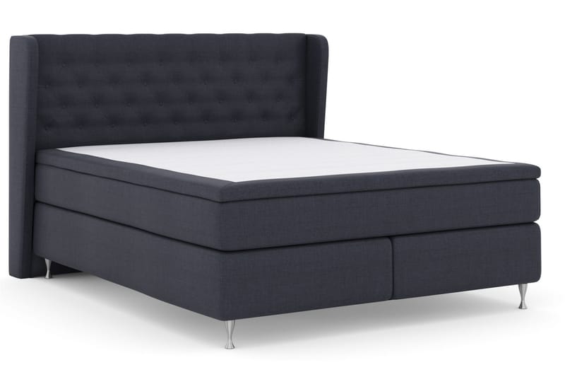 Komplett Sängpaket Choice No 5 180x200 Fast Watergel - Blå|Silver - Kontinentalsäng - Dubbelsäng - Komplett sängpaket