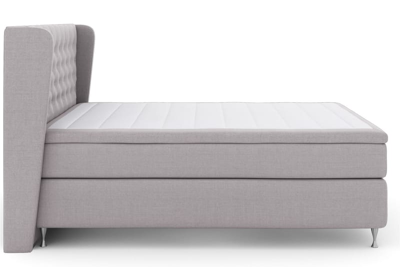 Komplett Sängpaket Choice No 5 180x200 Fast Watergel - Ljusgrå|Silver - Kontinentalsäng - Dubbelsäng - Komplett sängpaket