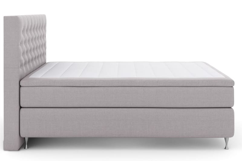 Komplett Sängpaket Choice No 5 180x200 Fast/Medium Latex - Ljusgrå|Silver - Kontinentalsäng - Dubbelsäng - Komplett sängpaket