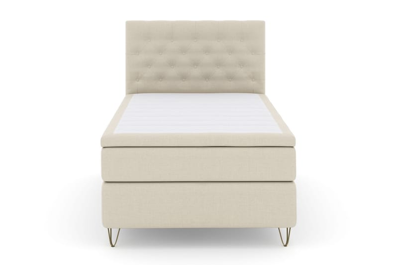 Komplett Sängpaket Choice No 6 120x200 Medium Latex/Memory - Beige|Metall V-form - Kontinentalsäng - Komplett sängpaket