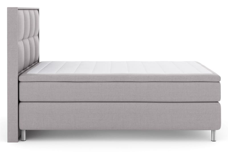 Komplett Sängpaket Choice No 6 140x200 Fast Watergel - Ljusgrå|Metall - Kontinentalsäng - Komplett sängpaket