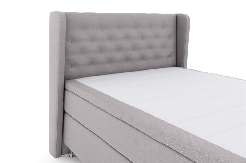 Komplett Sängpaket Choice No 6 140x200 Fast Watergel - Ljusgrå|Silver - Kontinentalsäng - Komplett sängpaket