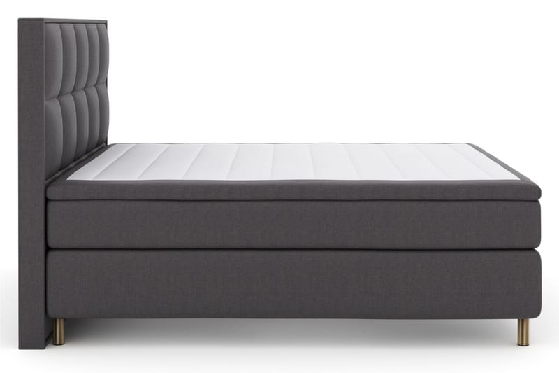 Komplett Sängpaket Choice No 6 180x200 Medium Latex/Memory - Mörkgrå|Koppar - Kontinentalsäng - Dubbelsäng - Komplett sängpaket