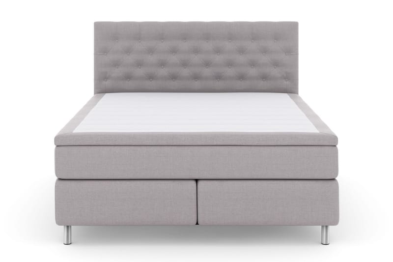 Komplett Sängpaket Choice No 6 210x210 Fast Watergel - Ljusgrå|Metall - Kontinentalsäng - Dubbelsäng - Komplett sängpaket