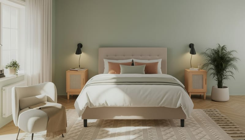Komplett Sängpaket Dream 180x200 cm Knappar - Beige - Möbler - Säng - Enkelsäng
