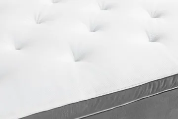 Ella Sängpaket 120x200 cm Knapp Gavel - Ljusgrå/Sammet - Möbler - Säng - Enkelsäng