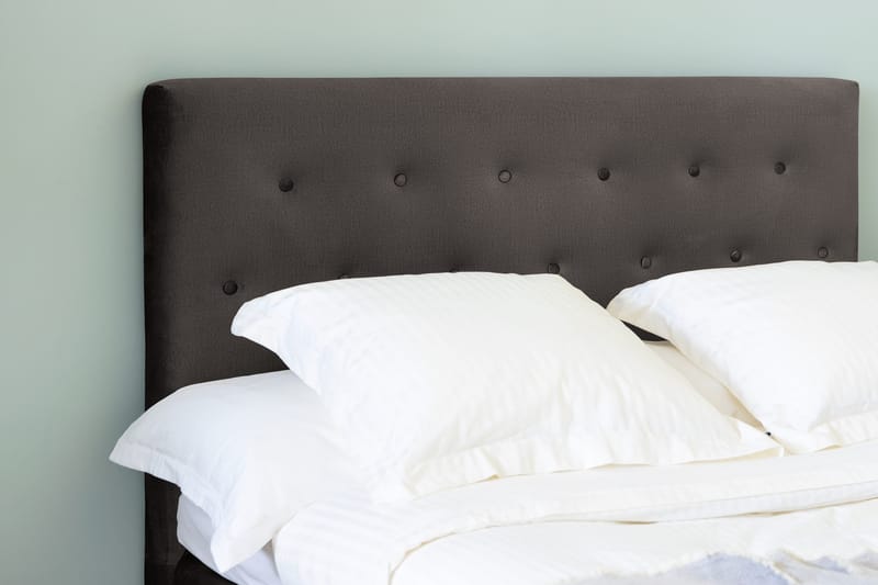 Ella Sängpaket 120x200 cm Knapp Gavel - Mörkgrå/Sammet - Möbler - Säng - Enkelsäng