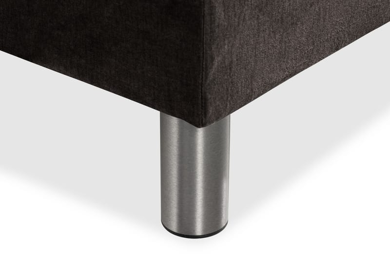 Ella Sängpaket 120x200 cm Knapp Gavel - Mörkgrå/Sammet - Möbler - Säng - Enkelsäng