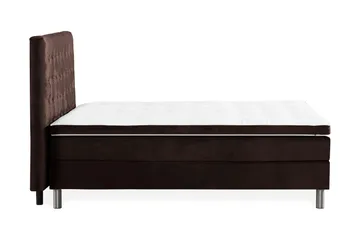 Ella Sängpaket 120x200 cm Rutig Gavel - Brun/Sammet - Möbler - Säng - Enkelsäng