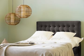 Ella Sängpaket 120x200 cm Rutig Gavel - Mörkgrå/Sammet - Möbler - Säng - Enkelsäng