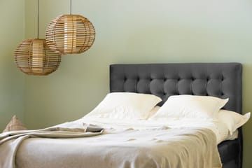 Ella Sängpaket 140x200 cm Rutig Gavel - Mörkgrå/Sammet - Möbler - Säng - Kontinentalsäng