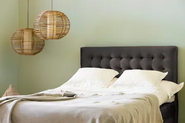 Ella Sängpaket 140x200 cm Rutig Gavel - Mörkgrå/Sammet - Möbler - Säng - Kontinentalsäng