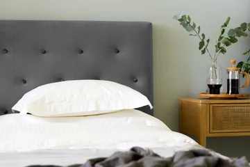 Ella Sängpaket 160x200 cm Knapp Gavel - Mörkgrå/Sammet - Möbler - Säng - Kontinentalsäng