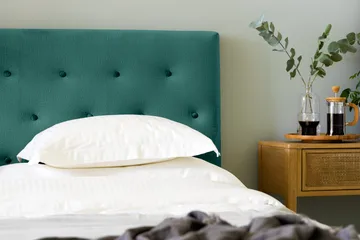 Ella Sängpaket 160x200 cm Knapp Gavel - Mörkgrön/Sammet - Möbler - Säng - Kontinentalsäng