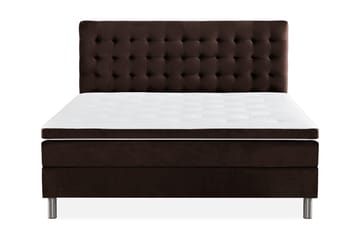 Ella Sängpaket 160x200 cm Rutig Gavel - Brun/Sammet - Möbler - Säng - Kontinentalsäng