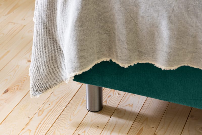 Ella Sängpaket 160x200 cm Rutig Gavel - Mörkgrön/Sammet - Möbler - Säng - Kontinentalsäng