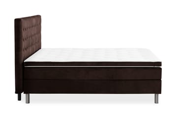 Ella Sängpaket 180x200 cm Rutig Gavel - Brun/Sammet - Möbler - Säng - Kontinentalsäng