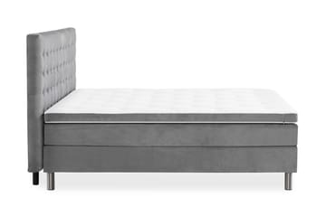Ella Sängpaket 180x200 cm Rutig Gavel - Ljusgrå/Sammet - Möbler - Säng - Kontinentalsäng