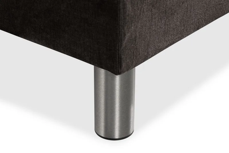 Ella Sängpaket 90x200 cm Djuphäftad Gavel - Mörkgrå/Sammet - Möbler - Säng - Enkelsäng