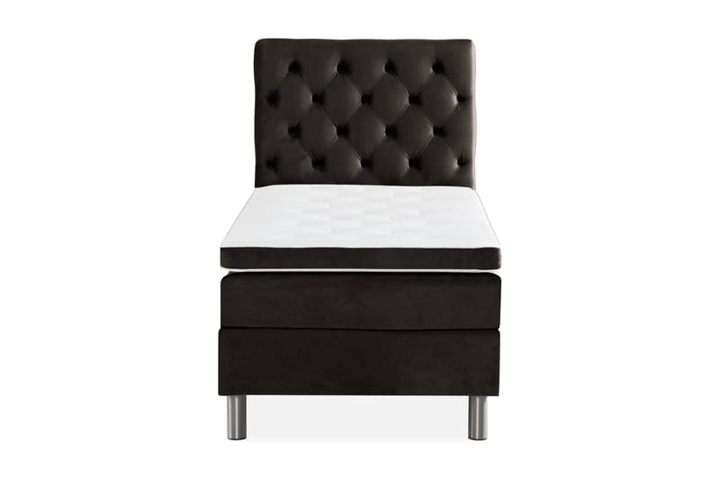 Ella Sängpaket 90x200 cm Djuphäftad Gavel - Mörkgrå/Sammet - Möbler - Säng - Enkelsäng