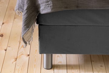 Ella Sängpaket 90x200 cm Djuphäftad Gavel - Mörkgrå/Sammet - Möbler - Säng - Enkelsäng