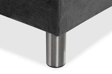 Ella Sängpaket 90x200 cm Djuphäftad Gavel - Mörkgrå/Sammet - Möbler - Säng - Enkelsäng
