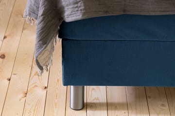 Ella Sängpaket 90x200 cm Knapp Gavel - Mörkblå/Sammet - Möbler - Säng - Enkelsäng