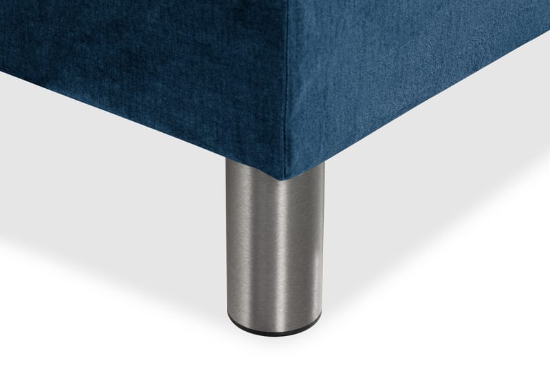 Ella Sängpaket 90x200 cm Knapp Gavel - Mörkblå/Sammet - Möbler - Säng - Enkelsäng