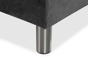 Ella Sängpaket 90x200 cm Knapp Gavel - Mörkgrå/Sammet - Möbler - Säng - Enkelsäng