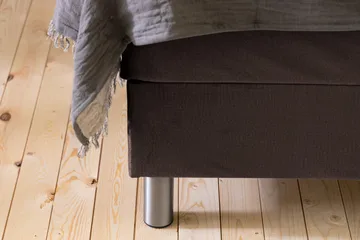 Ella Sängpaket 90x200 cm Rutig Gavel - Brun/Sammet - Möbler - Säng - Enkelsäng