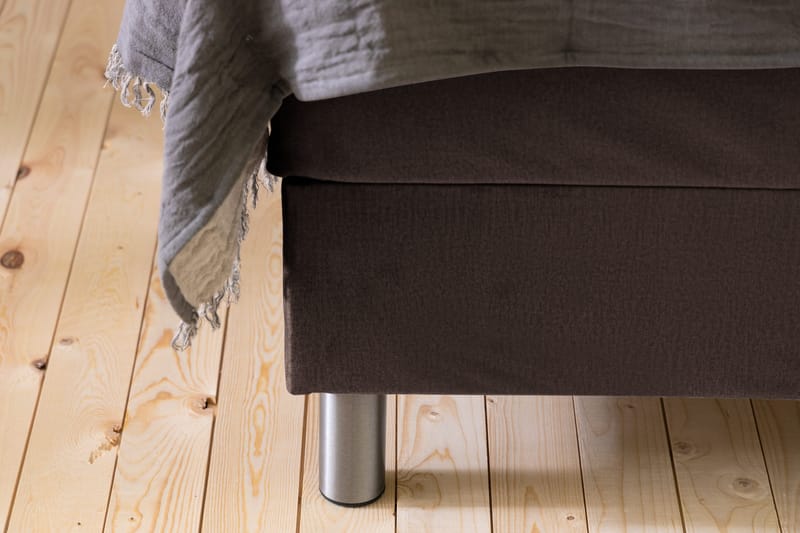 Ella Sängpaket 90x200 cm Rutig Gavel - Brun/Sammet - Möbler - Säng - Enkelsäng