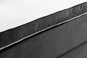 Ella Sängpaket 90x200 cm Rutig Gavel - Mörkgrå/Sammet - Möbler - Säng - Enkelsäng