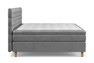 Komplett Sängpaket Estelle 180x200 cm - Grå|Sammet - Möbler - Säng - Kontinentalsäng