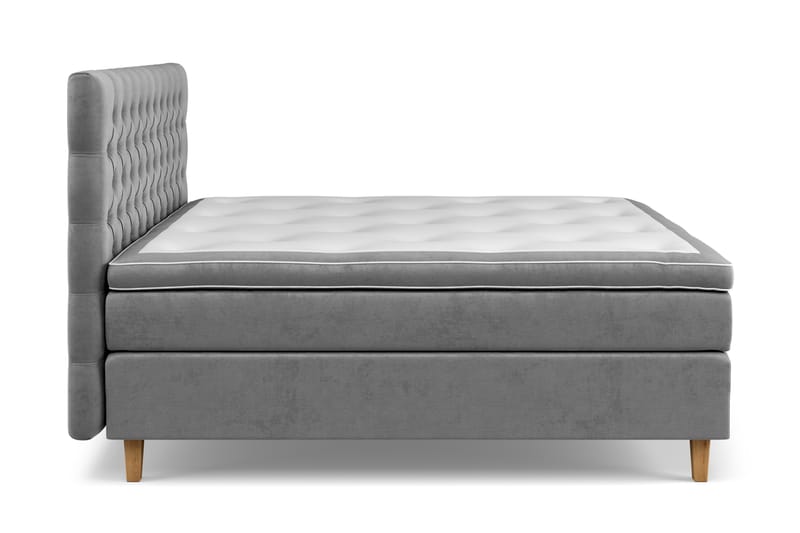 Komplett Sängpaket Estelle 180x200 cm - Grå|Sammet - Möbler - Säng - Kontinentalsäng