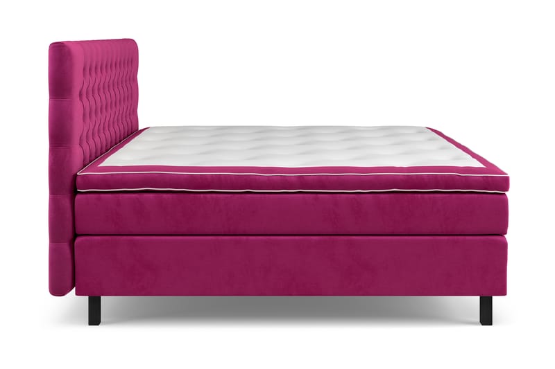 Komplett Sängpaket Estelle 210x210 cm - Rosa|Sammet - Kontinentalsäng