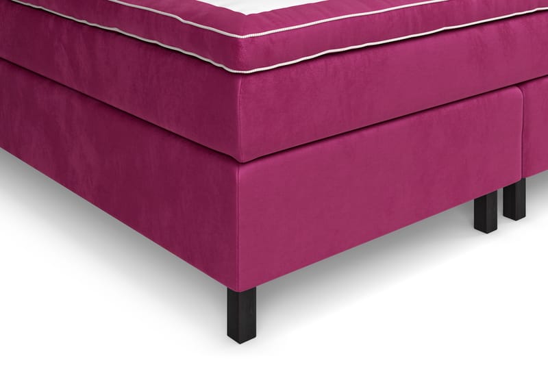 Komplett Sängpaket Estelle 210x210 cm - Rosa|Sammet - Kontinentalsäng