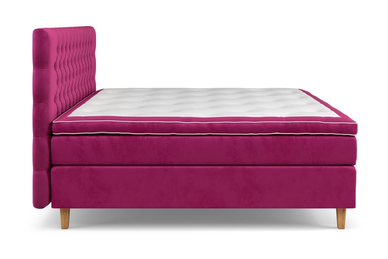 Komplett Sängpaket Estelle 210x210 cm - Rosa|Sammet - Möbler - Säng - Kontinentalsäng