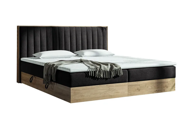 Förvaringssäng HARMONY 140x200 - Svart - Möbler - Säng - Komplett sängpaket