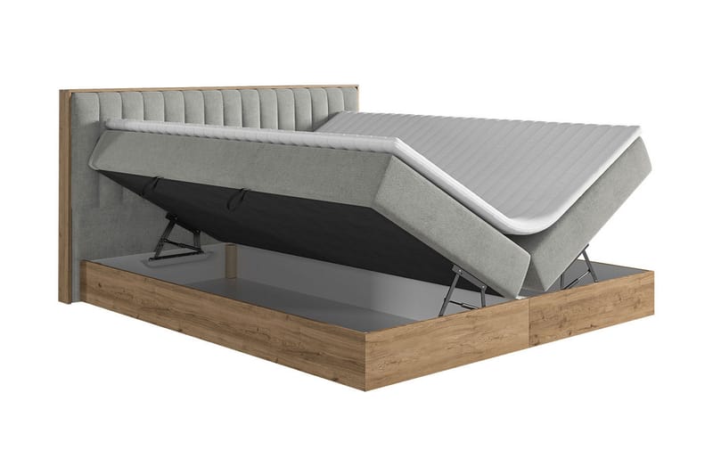 Förvaringssäng HARMONY 160x200 - Grå - Möbler - Säng - Komplett sängpaket