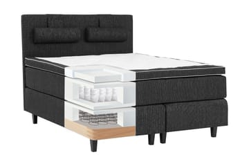 Grand Komplett Sängpaket 180x200 F/M Latex - Svart - Möbler - Säng - Kontinentalsäng