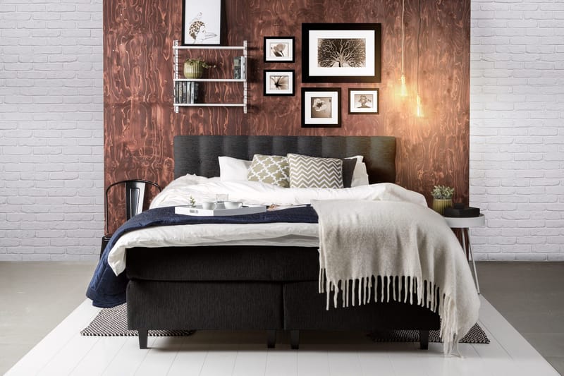 Grand Kontinentalsäng Komplett Sängpaket 180x200 cm - Svart - Möbler - Säng - Kontinentalsäng