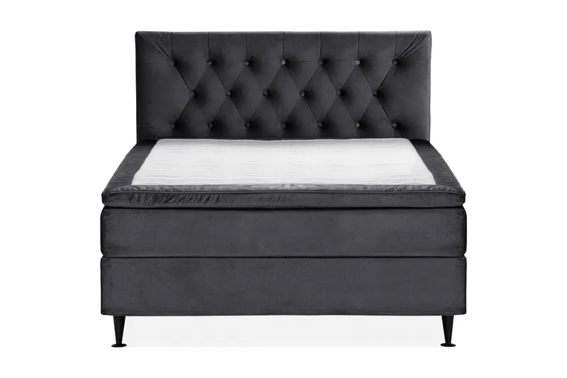 Happy Plus Sängpaket Kontinentalsäng 140x200 cm, Mörkgrå