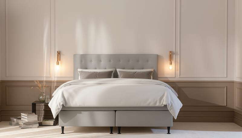 Komplett Sängpaket Hilton Plus 180x200 cm - Grå - Möbler - Säng - Kontinentalsäng