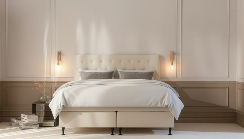 Komplett Sängpaket Hilton Plus 180x200 cm - Ljusbeige - Möbler - Säng - Kontinentalsäng